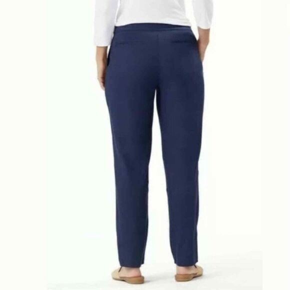 Tommy Bahama NWT Women's Blue Willa Stretch-Linen Pants Size 4 - Picture 6 of 6